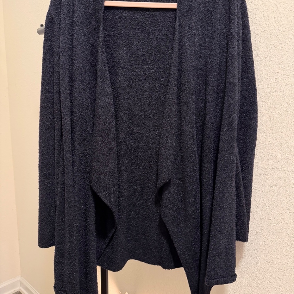 Barefoot Dreams Bamboo Chic Lite Cardigan, Black, S/M, New Condition - Picture 6 of 7